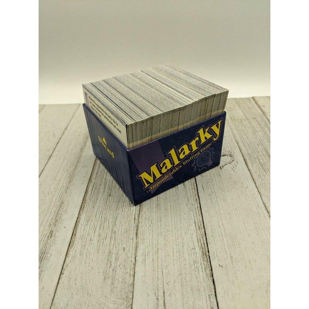 1997 Malarkey Game Replacement Parts Pieces Question Cards with Box
